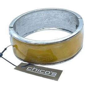 Chico's silver bangle shell shine bracelet